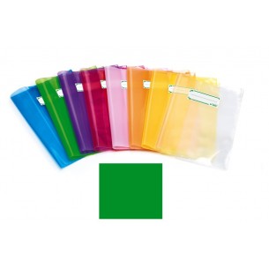 Colibri' Coprimaxi in Eco-Polietilene Liscio Trasparente Lucido Vetro 140 My, Formato 21x30 Cm, con Alette e Tasca Portanome