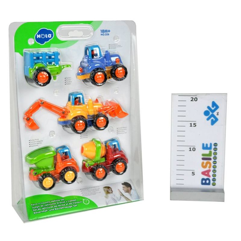 Mini Veicoli Costruzione Frizione Blister 4 di Distributori Giocattoli