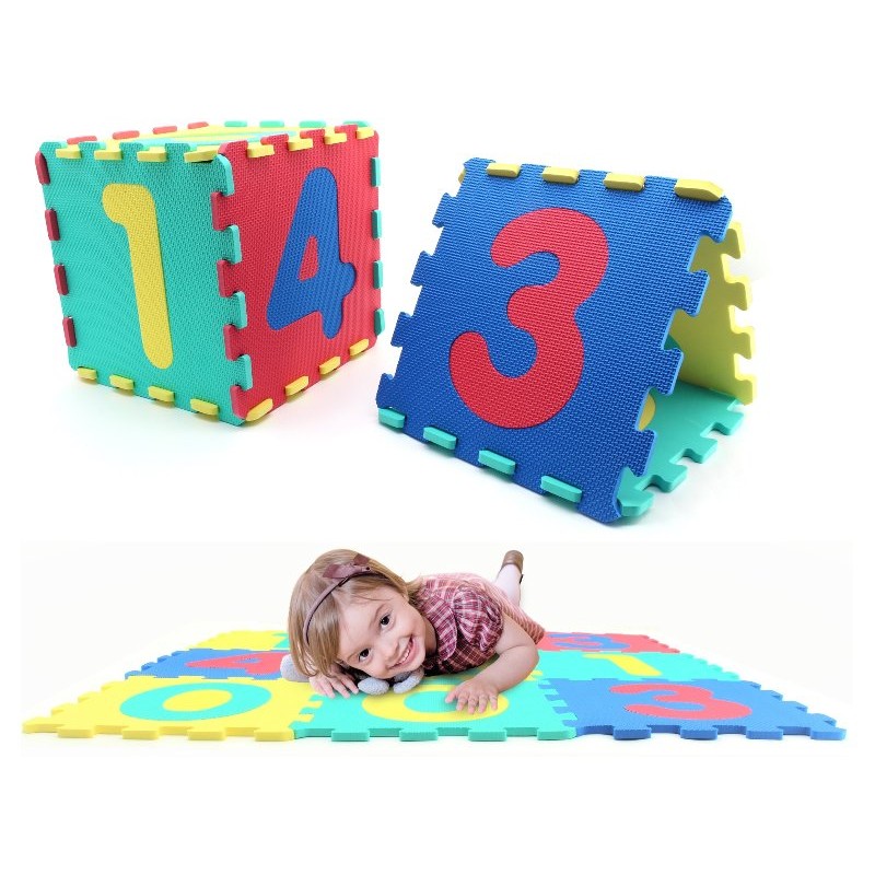 Mattonelle Puzzle Numeri 5 Pz da Cm 32x32 Mm 10 di Distributori Giocattoli