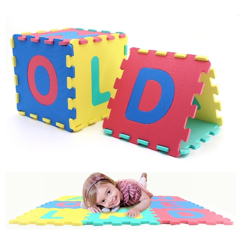 Mattonelle Puzzle Lettere 5 Pz da Cm 32x32 Mm 10 di Distributori Giocattoli