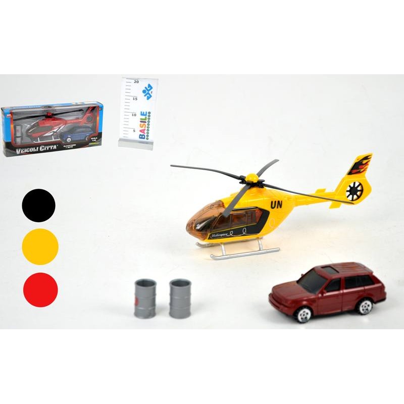 Elicottero con Auto Diecast B.O. di Distributori Giocattoli