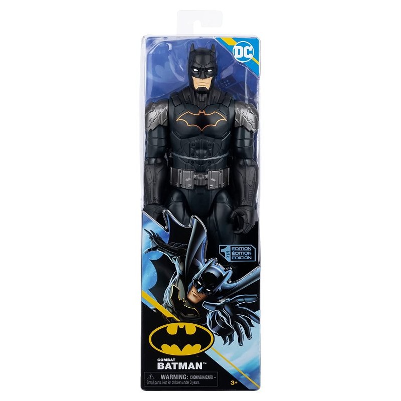 Batman Personaggio Batman Combact Grigio in Scala 30 Cm di Spin-Master