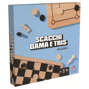 Eg Classici Dama, Scacchi & Tris in Legno di Spinmaster Games