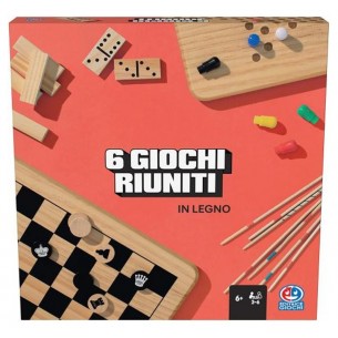 Eg Classici 6 Giochi Riuniti in Legno di Spinmaster Games