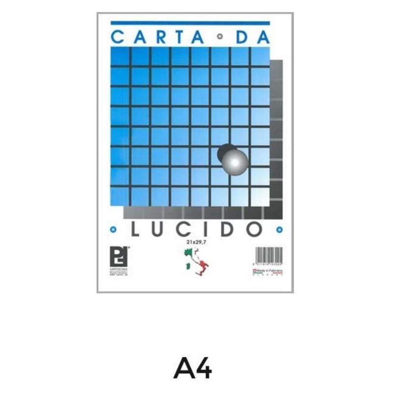 Blocco Lucido A4 21x29,7 F.10 di Picarta Fabrianese Srl