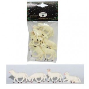 Pecore Cm. 6x5 Adatte Cm 10 Set 12 Pezzi di Euromarchi