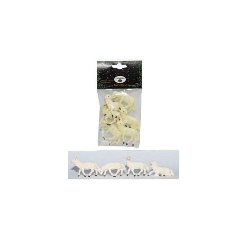 Pecore Cm. 6x5 Adatte Cm 10 Set 12 Pezzi di Euromarchi