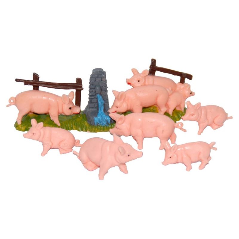 Animali Maialini Set 6 Pezzi di Euromarchi