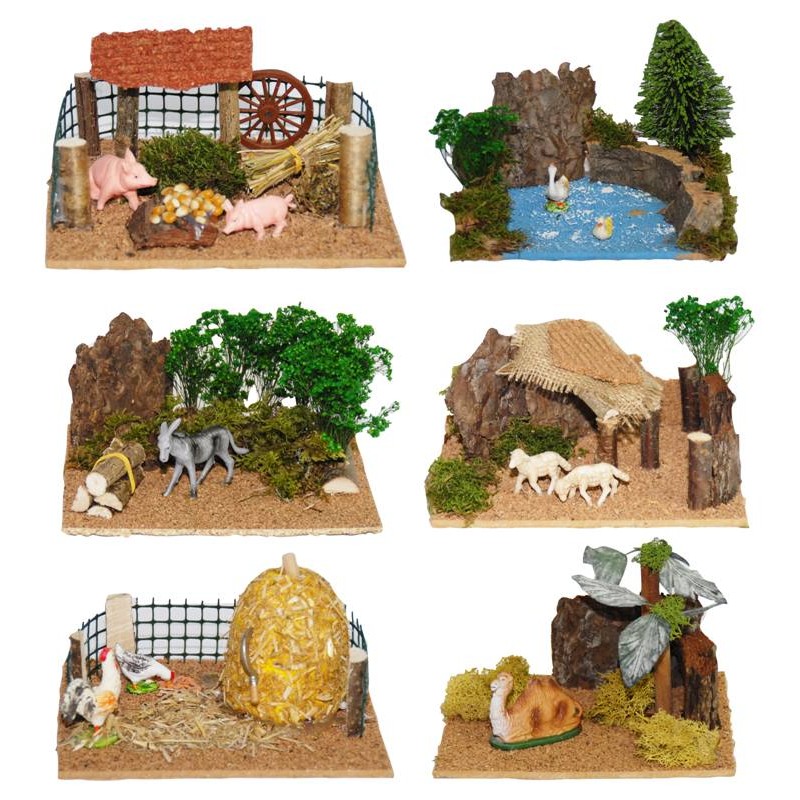 Accessorio con Animali Cm 19x15 in Display(6 Sogg) di Euromarchi