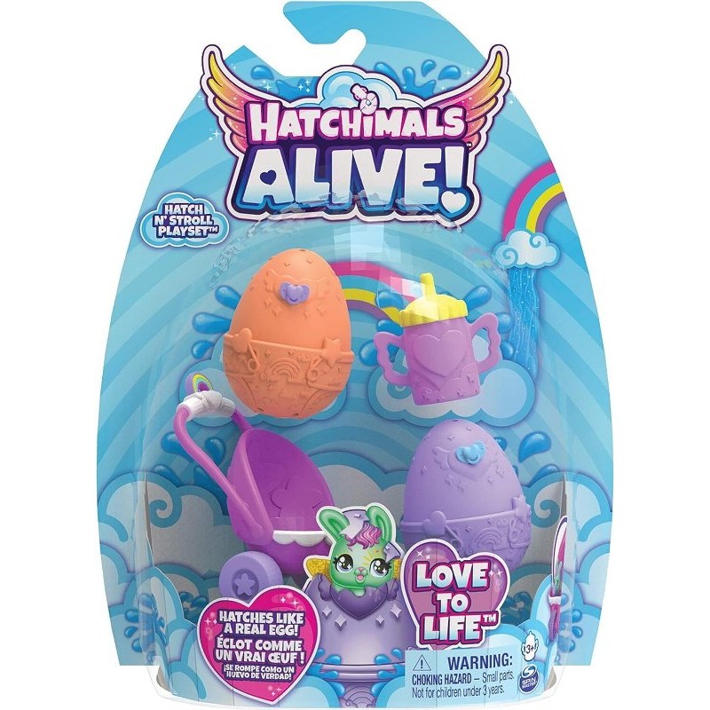 Hatchimals Alive Pack da 2 con Passeggino di Spin-Master