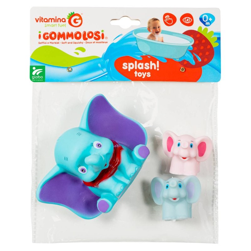 Gommolosi Famiglia Elefanti 3 Pz di Globo