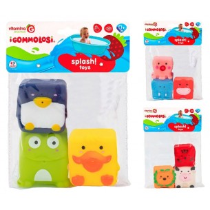 Gommolosi Cubo/Animali 3pz 3 As. di Globo