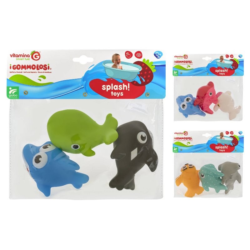 Gommolosi Animali Marini 3pz 3 Ass. di Globo