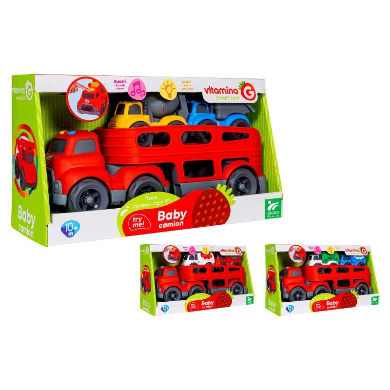 Camion Bisarca B/O C/Suoni/Luci Try Me 3 A di Globo