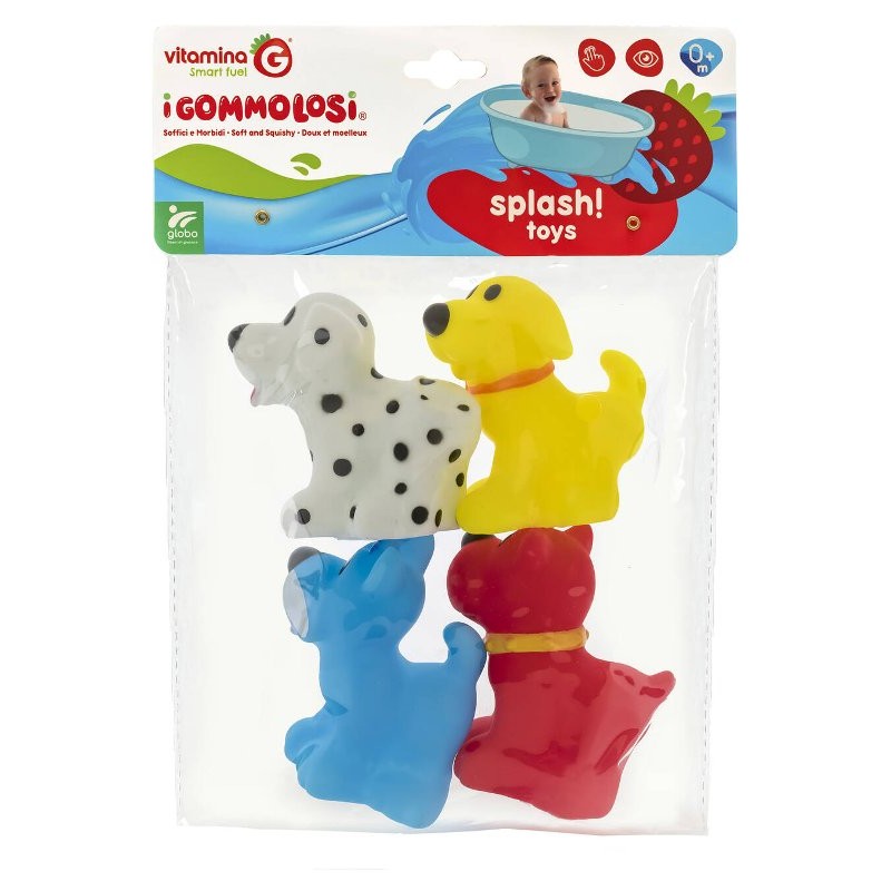 Gommolosi Cani 4 Pz di Globo