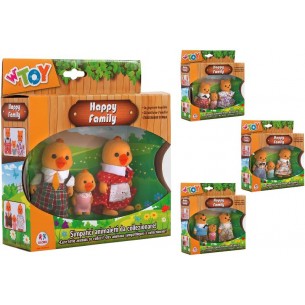 Famiglia Animali Floccati Vestiti 3pz 4ass di Globo