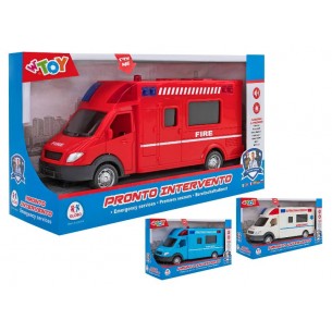 Furgone Frizione Polizia/Ambul/Pompieri L/S T-Me di Globo