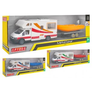 Camper Die Cast Retrocarica C/Gommone 3 Col di Globo