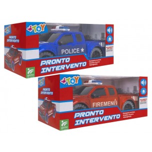 Auto Polizia/Pompieri B/O Luci Suoni Mistero di Globo