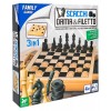 Gioco Scacchi/Dama/Filetto in Legno di Globo
