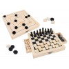 Gioco Scacchi/Dama/Filetto in Legno di Globo