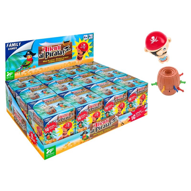 Gioco del Pirata Nella Botte 16 Spade 12pz D/Box di Globo