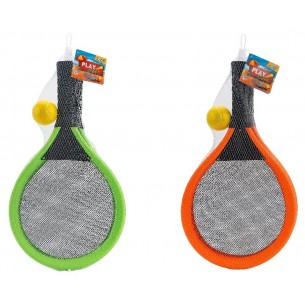 Racchette Beach Tennis 2pz C/Palla Morbida 3col di Globo