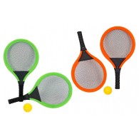 Racchette Beach Tennis 2pz C/Palla Morbida 3col di Globo