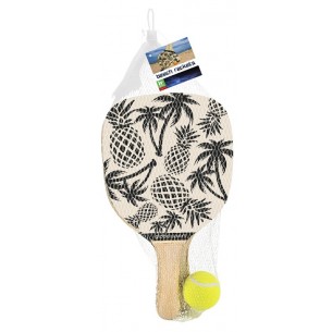 Set Paddle Ballo Per Bambini: 2 Racchette Leggere Con Palline Arcobaleno - Gioco All'Aperto E Al Chiuso - 2