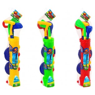 Sacca Golf C/Ruote C/3 Mazze/4 Palline 3col di Globo