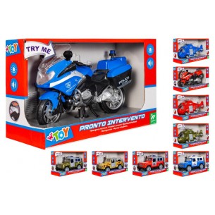 Elicottero/Fuoristrada/Moto 20cm B/O Col Ass T-M di Globo