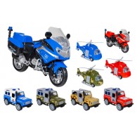 Elicottero/Fuoristrada/Moto 20cm B/O Col Ass T-M di Globo