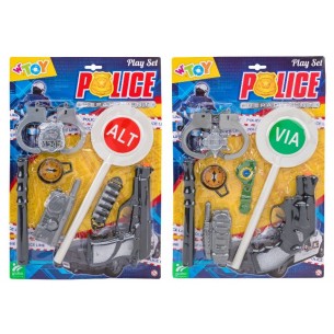 Set Polizia C/Pistola/Accessori 2ass. di Globo
