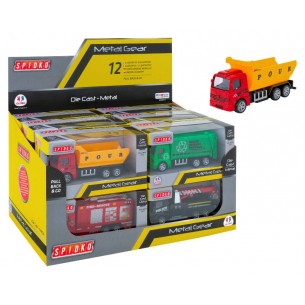Mezzi Die Cast 1:55 Retrocarica 12pz D/Box 12 Ass. di Globo