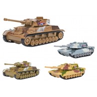 Carro Armato Retrocarica Die Cast 4col 12pz D/Box di Globo