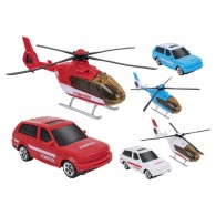 Elicottero B/O C/Luce/Suono Try Me C/Auto 3 As.It di Globo