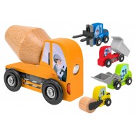 Mezzi Costruzione in Legno 5 Ass. 10pz D/Box di Globo