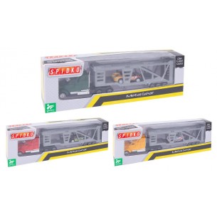 Camion Die Cast C/Auto Metallo 3 Col Ass di Globo