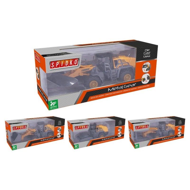 Mezzi da Lavoro Die Cast 4 Ass Ruota Libera di Globo