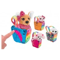 Cane/Gatto Pelux in Bors C/Paill 9cm 4ass 12pz D/B di Globo