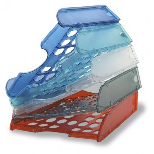 Vaschetta Portacorrispondenza Trasp. Azzurro di Fellowes Leonardi Spa