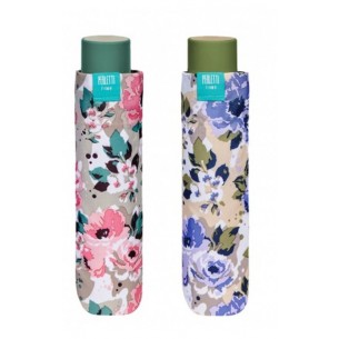 Ombrello Mini Donna Manuale Fantasia Fiori di Perletti