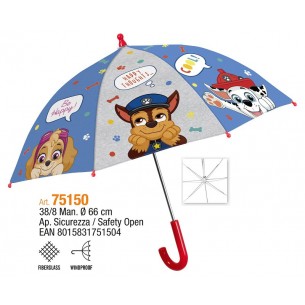 Ombrello Manuale 38 Cm Apertura Sicurezza, Paw Patrol di Perletti