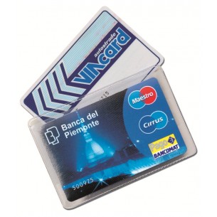 Cristalcard Portacard in Pvc Cristal a 2 Scomparti di Alplast Ital.Srl