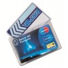 Cristalcard Portacard in Pvc Cristal a 2 Scomparti di Alplast Ital.Srl