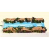 Tratto Fiume Diritto Cm. 10x22 con 5 Luci a Batteria di Rossi-Rosa