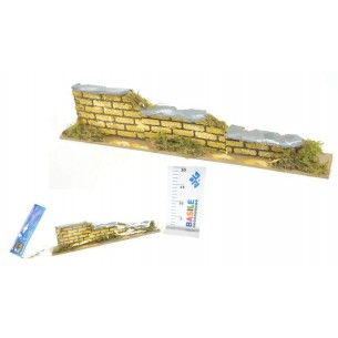 Muretto Mattoni Cm. 35x7x4 (2 Mod.) di Rossi-Rosa