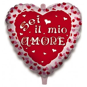 Palloncino Mylar Cuore Cm.45 Sei il Mio Amore Fashion ( di Big Party