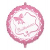 Palloncino Mylar Tondo Cm.45 il Mio Battesimo Rosa (18" di Big Party