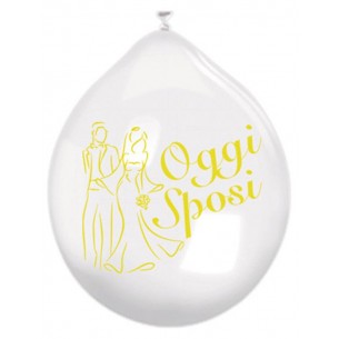20 Pall. Medium 10" (Cm.26) Oggi Sposi di Big Party